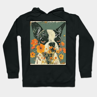 Bulldog Flowers Photo Art Design For Dog Onwer Hoodie